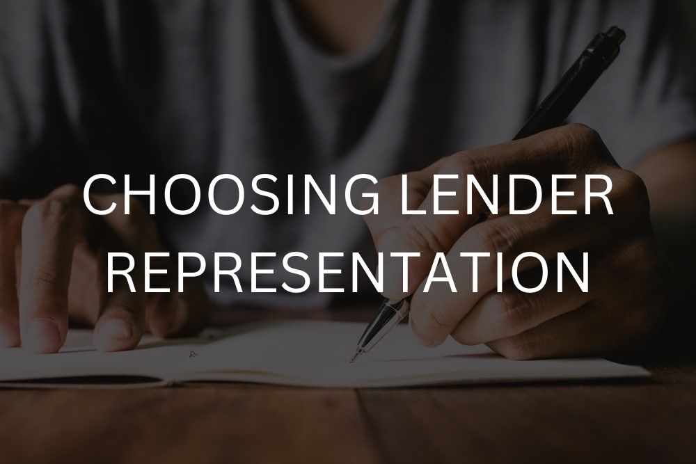 Choosing lender representation